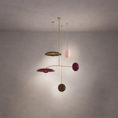 Deckenpendelleuchten aus patiniertem Messing „Constellation Stella Maroon“
