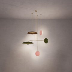 'Constellation Stella Olive' Patinated Brass Ceiling Pendants