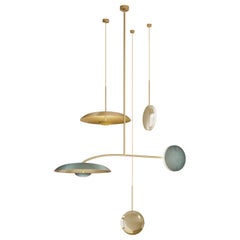 'Constellation Stella Verdigris' Patinated Brass Ceiling Pendants