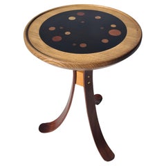 Constellation Tripod Table Ash Walnut In the Style of Edward Wormley