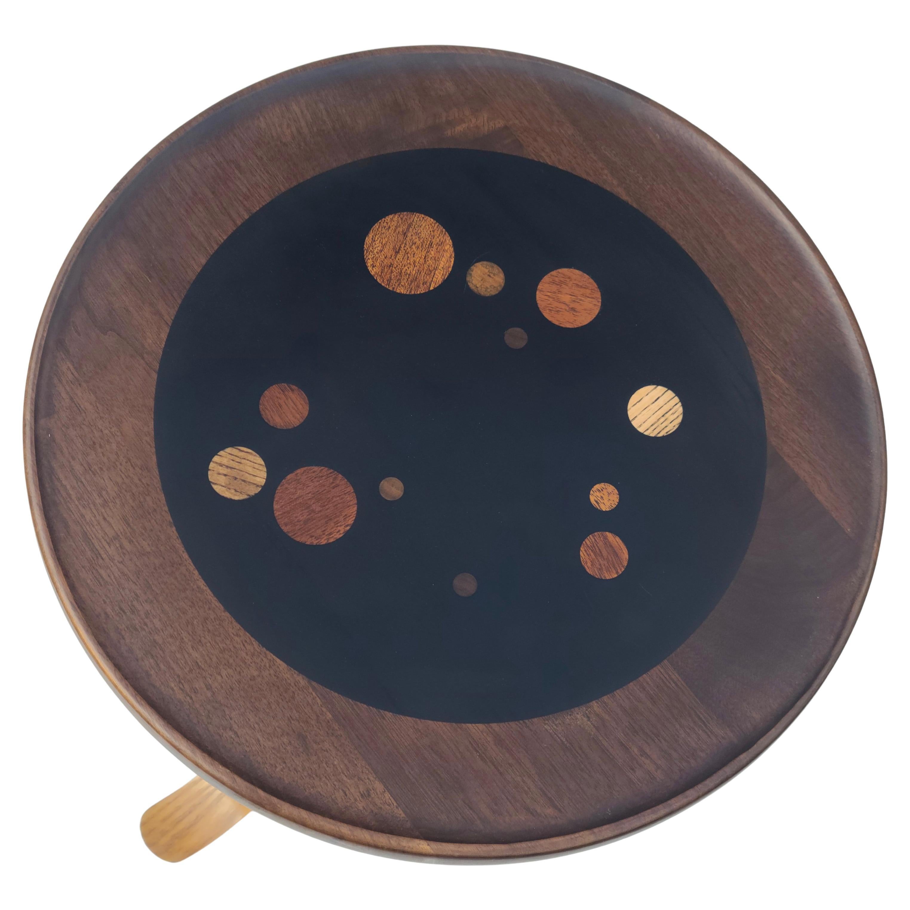 Constellation Tripod Table Walnut Ash In the Style of Edward Wormley For Sale 5