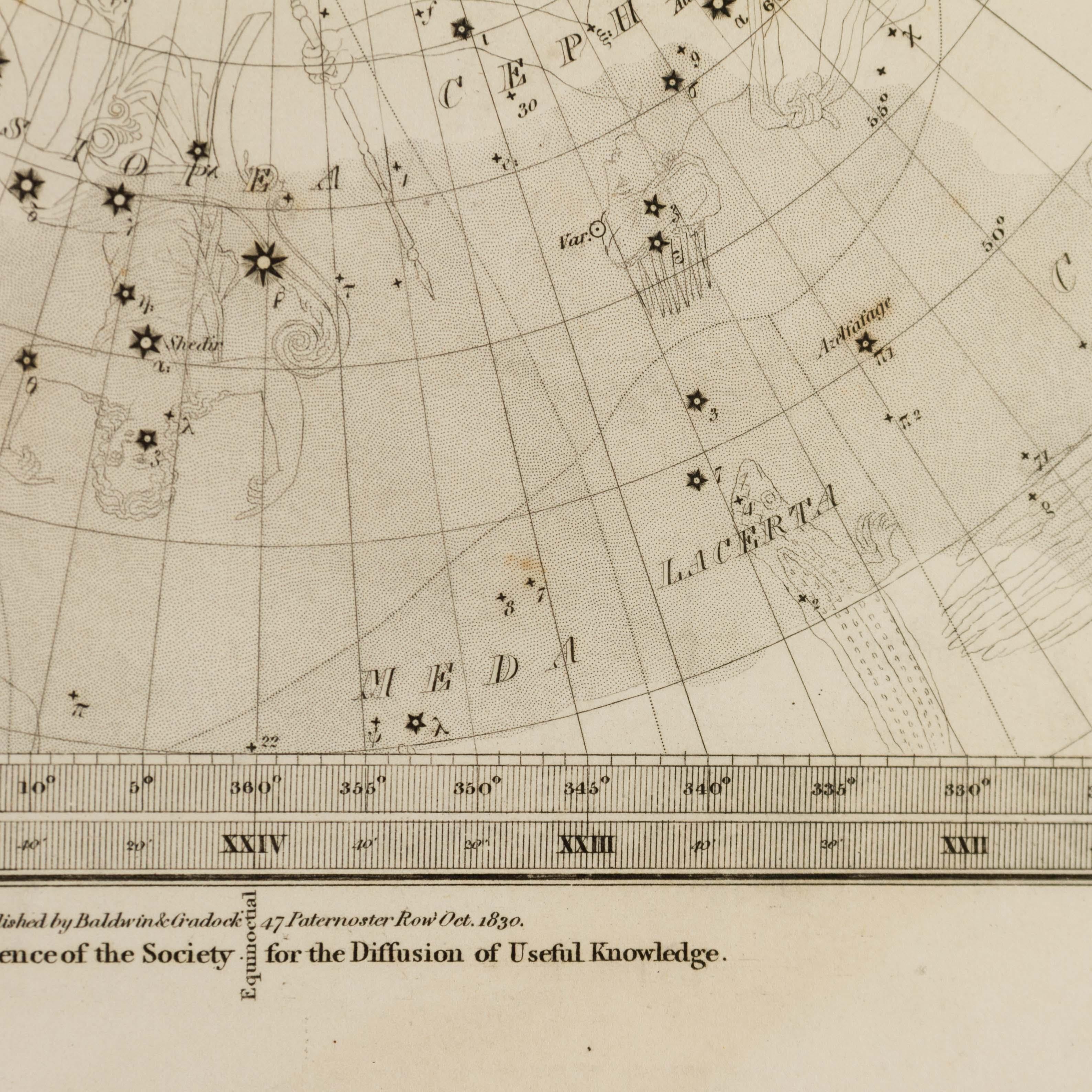 Costellazioni Mappe incise disegnate da W. Newton, pubblicate da Baldwin & Grado in vendita 5