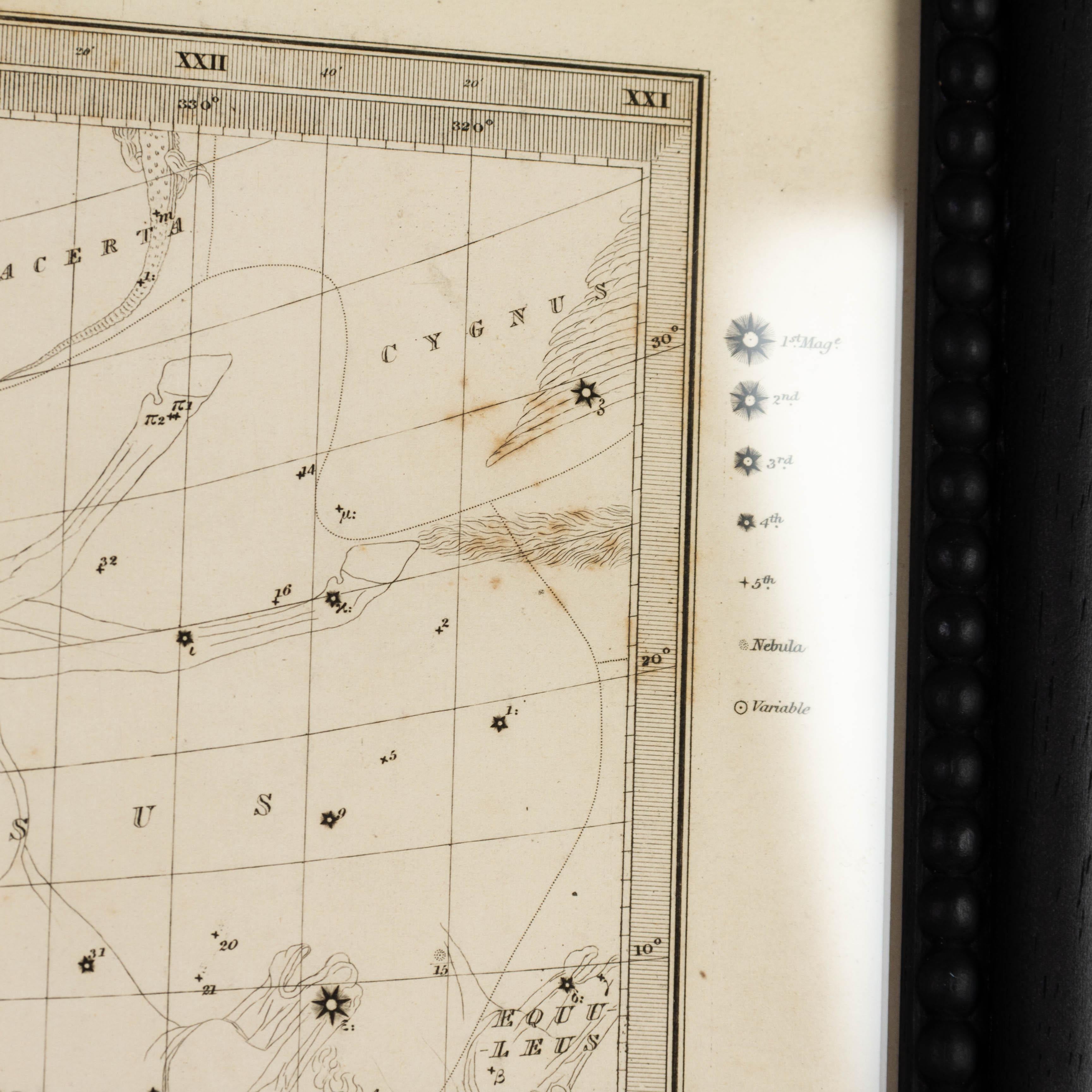 Costellazioni Mappe incise disegnate da W. Newton, pubblicate da Baldwin & Grado in vendita 9