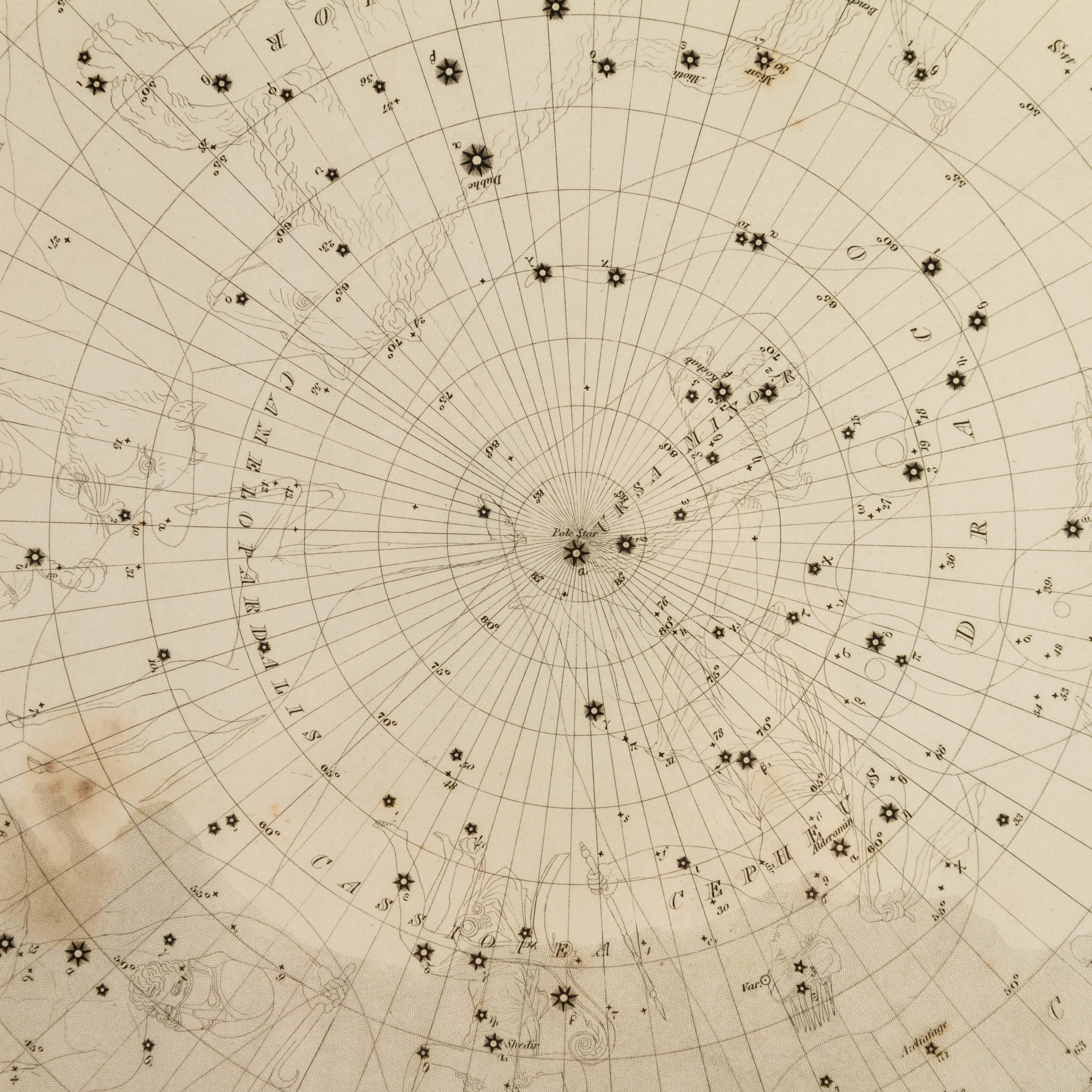 Costellazioni Mappe incise disegnate da W. Newton, pubblicate da Baldwin & Grado in vendita 4