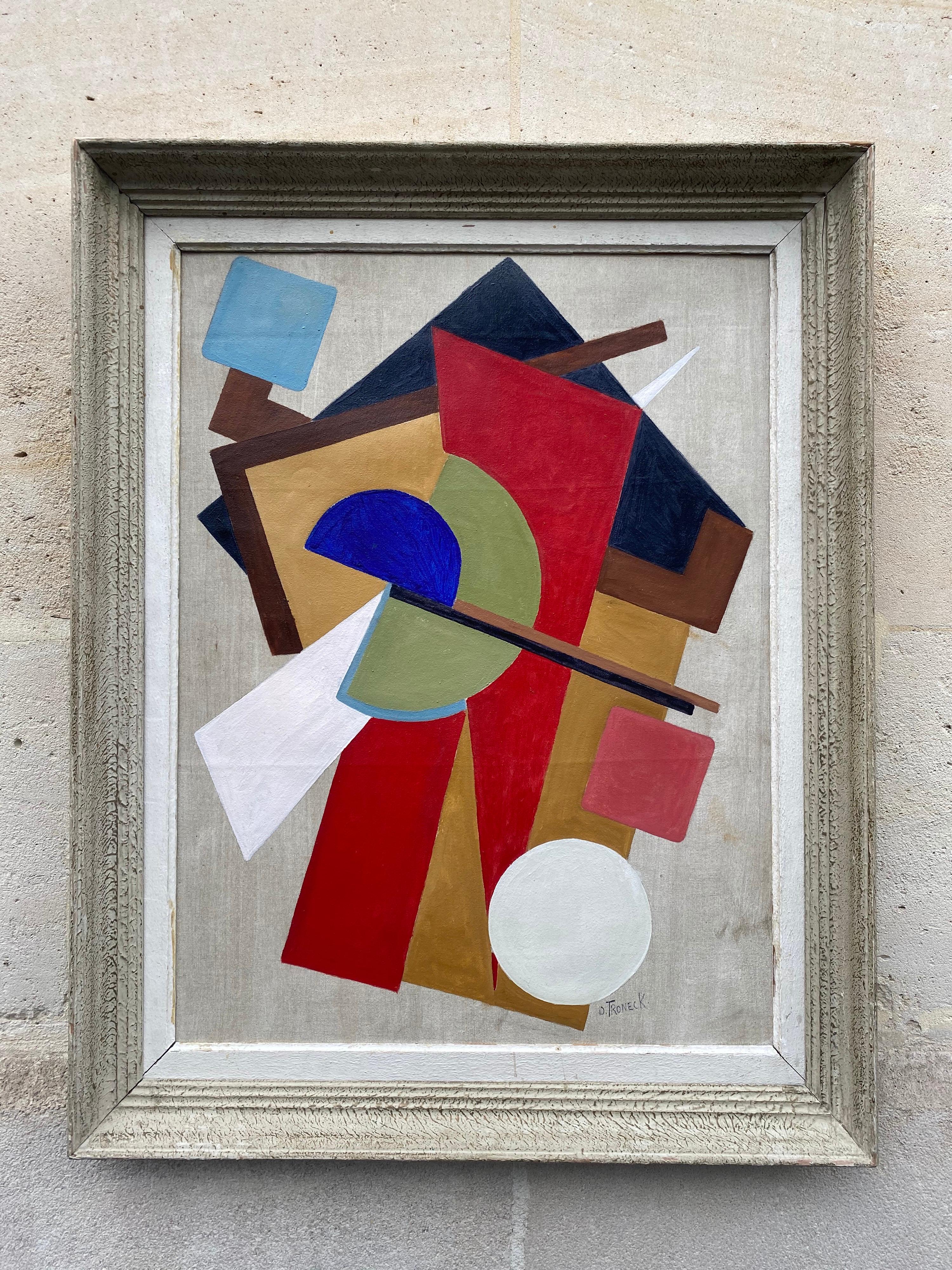 Constructivism Painting by Oscar Troneck 3