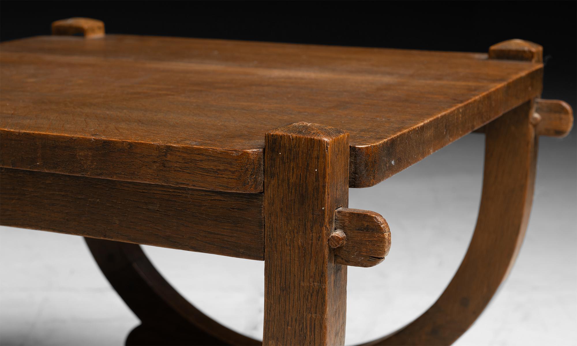 Velvet Constructivist Armchairs & Side Table, France circa 1930 For Sale