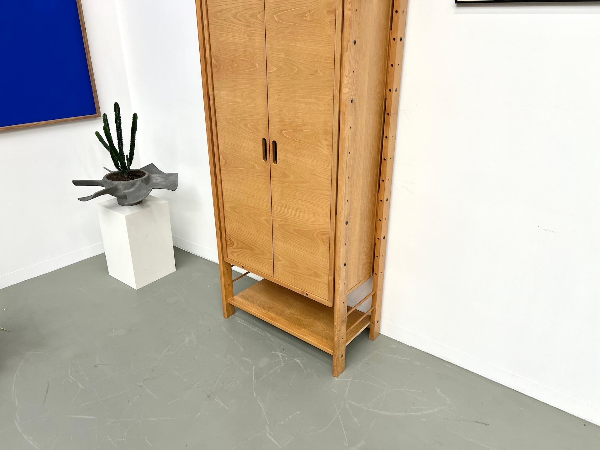 Ash Constructivist cabinet DLG André Sornay 1980 For Sale