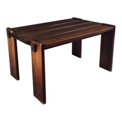 Constructivist Design Oak Dining Table, Belgium 1960's