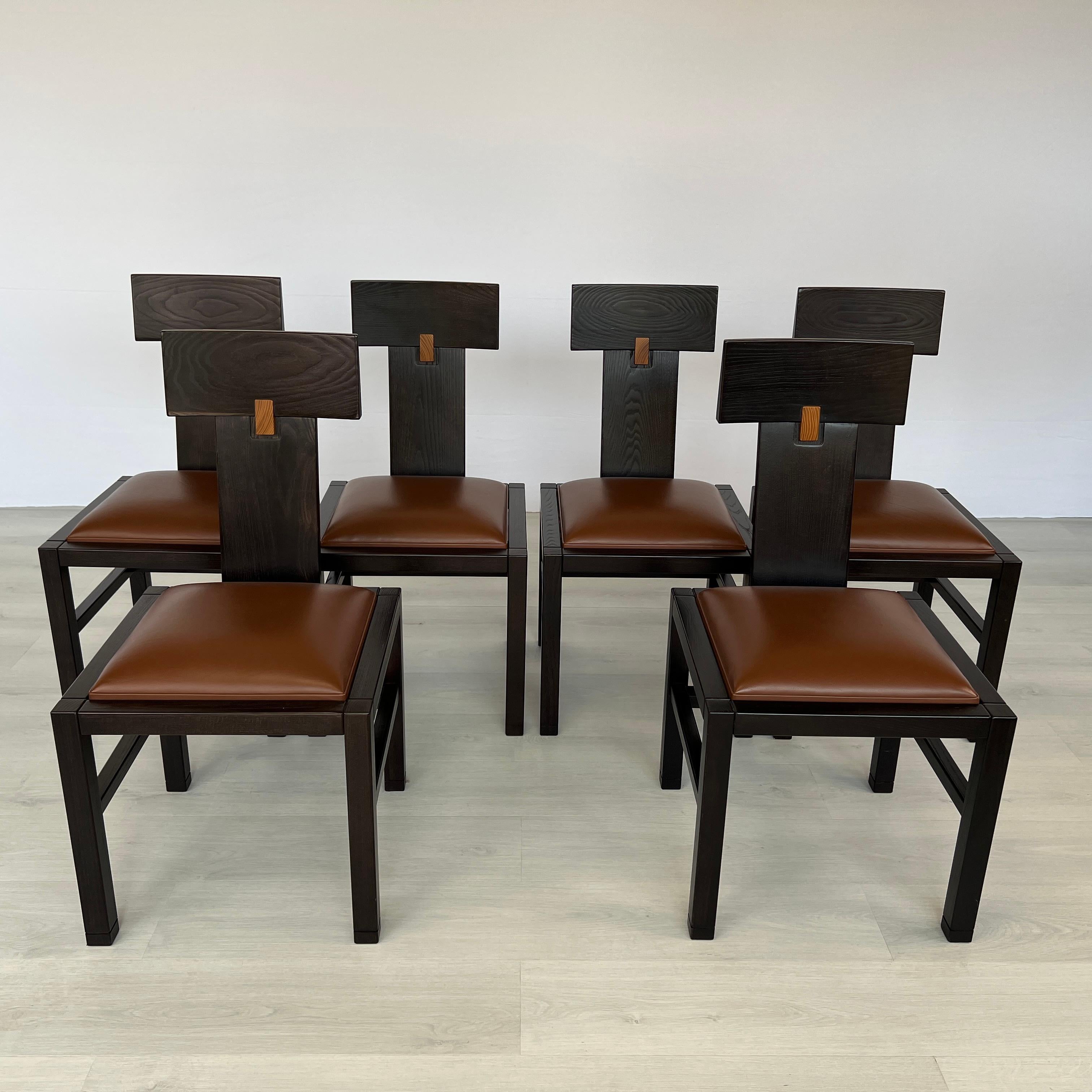 Constructivist Dining Chairs by Roche Bobois, Set of 6 Minimalista en venta