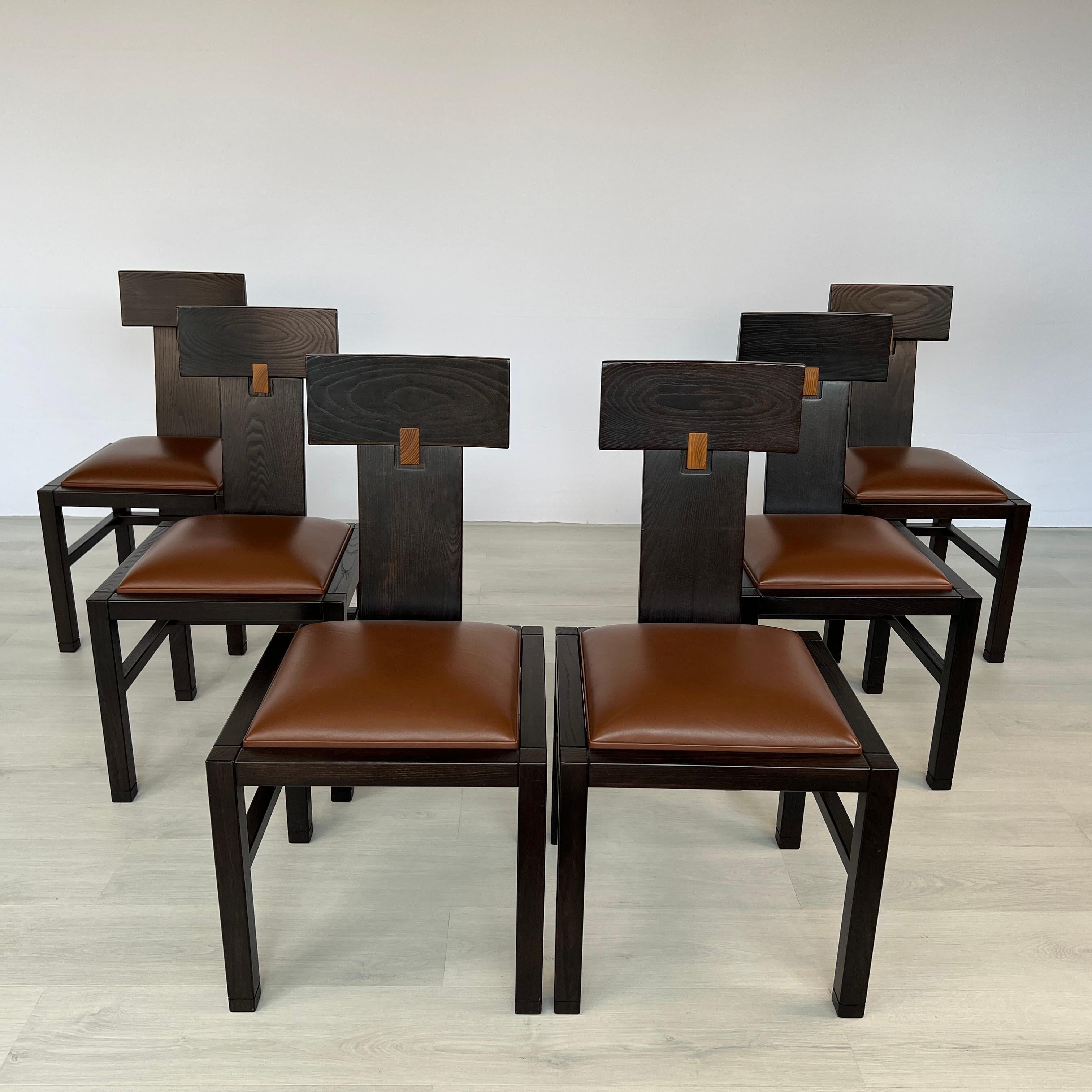Constructivist Dining Chairs by Roche Bobois, Set of 6 Francés en venta