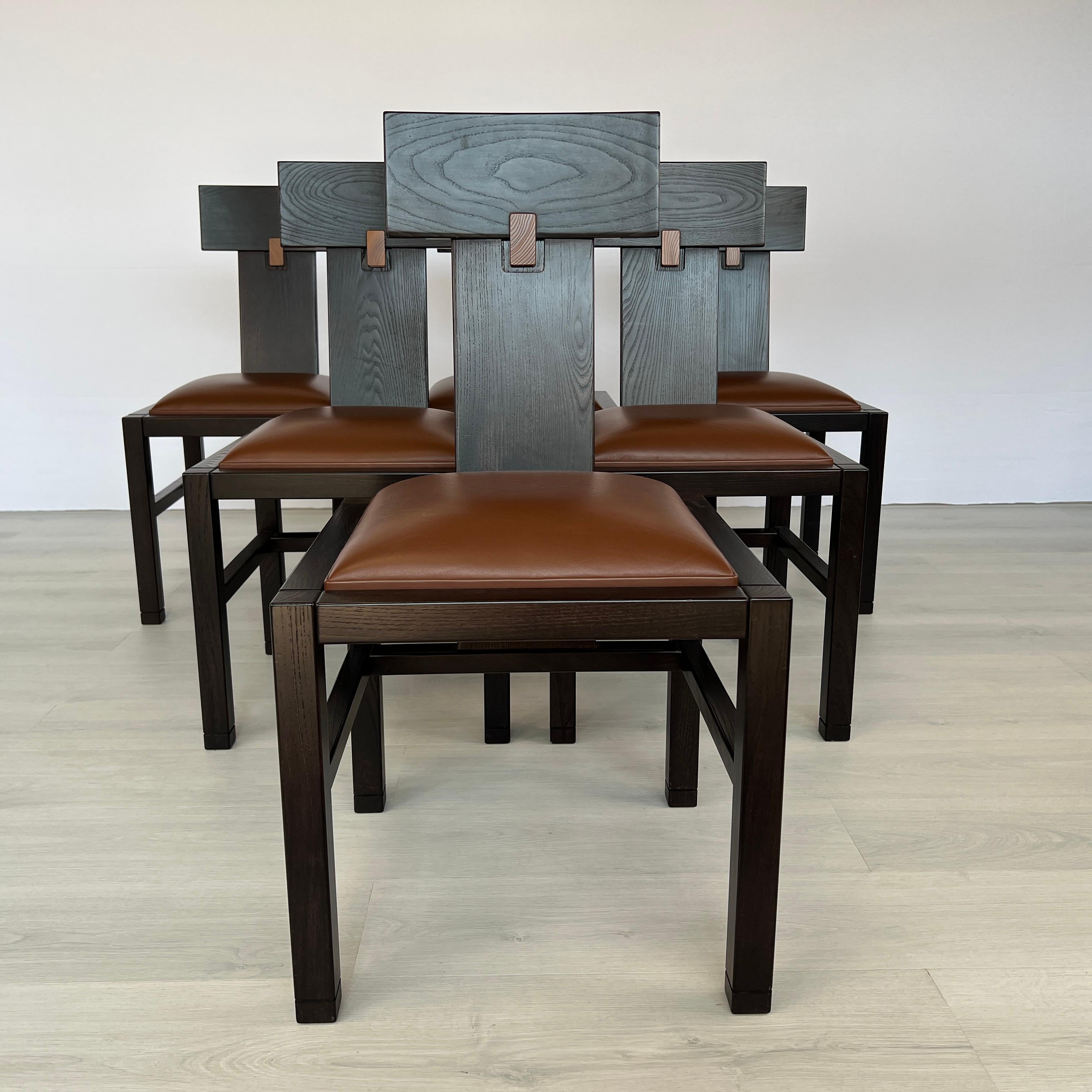 Constructivist Dining Chairs by Roche Bobois, Set of 6 siglo XX en venta