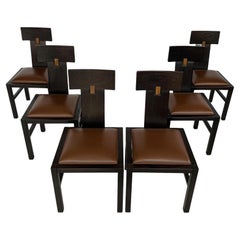 Constructivist Dining Chairs by Roche Bobois, Set of 6
