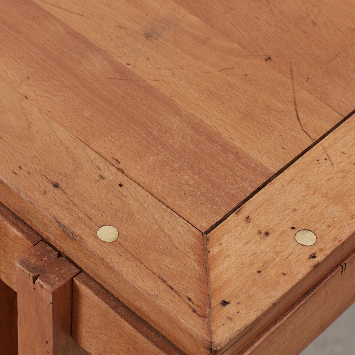 Constructivist Oak Tables or Desks, Italy, 1950s 1