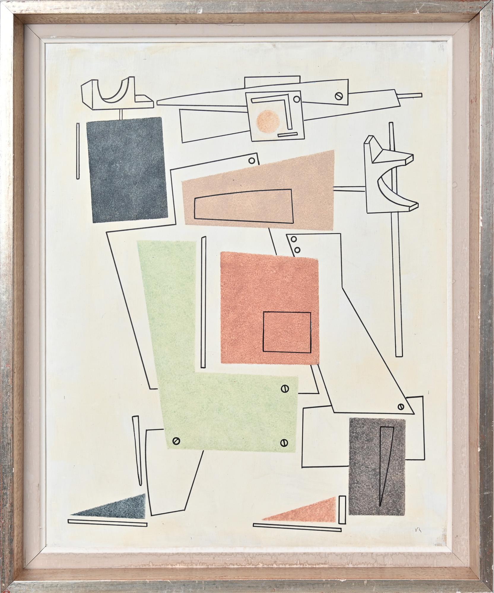 Russian Constructivist painting attributed to Vladamir Lebedev For Sale
