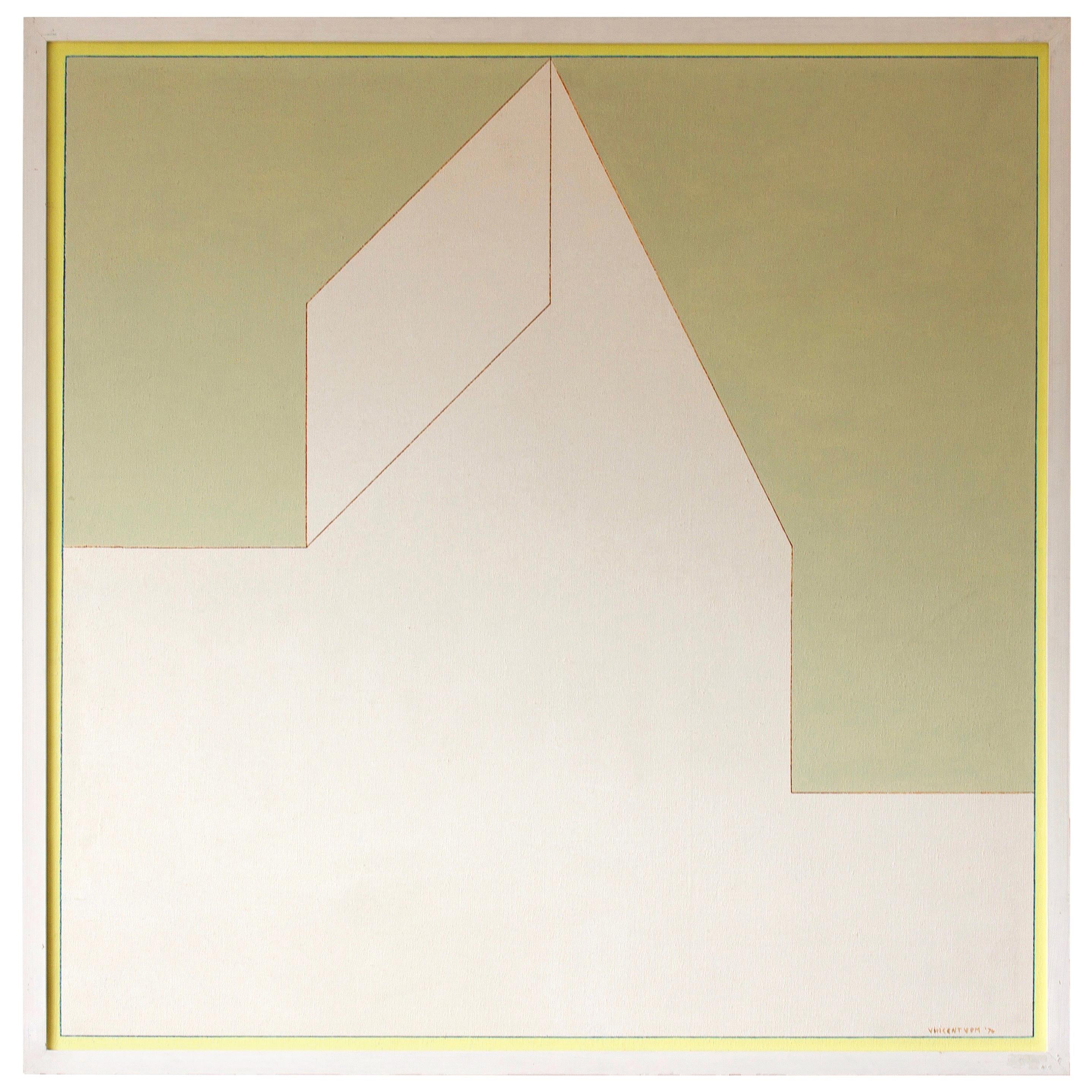 Constructivist Painting, Signed and Dated 1967 For Sale