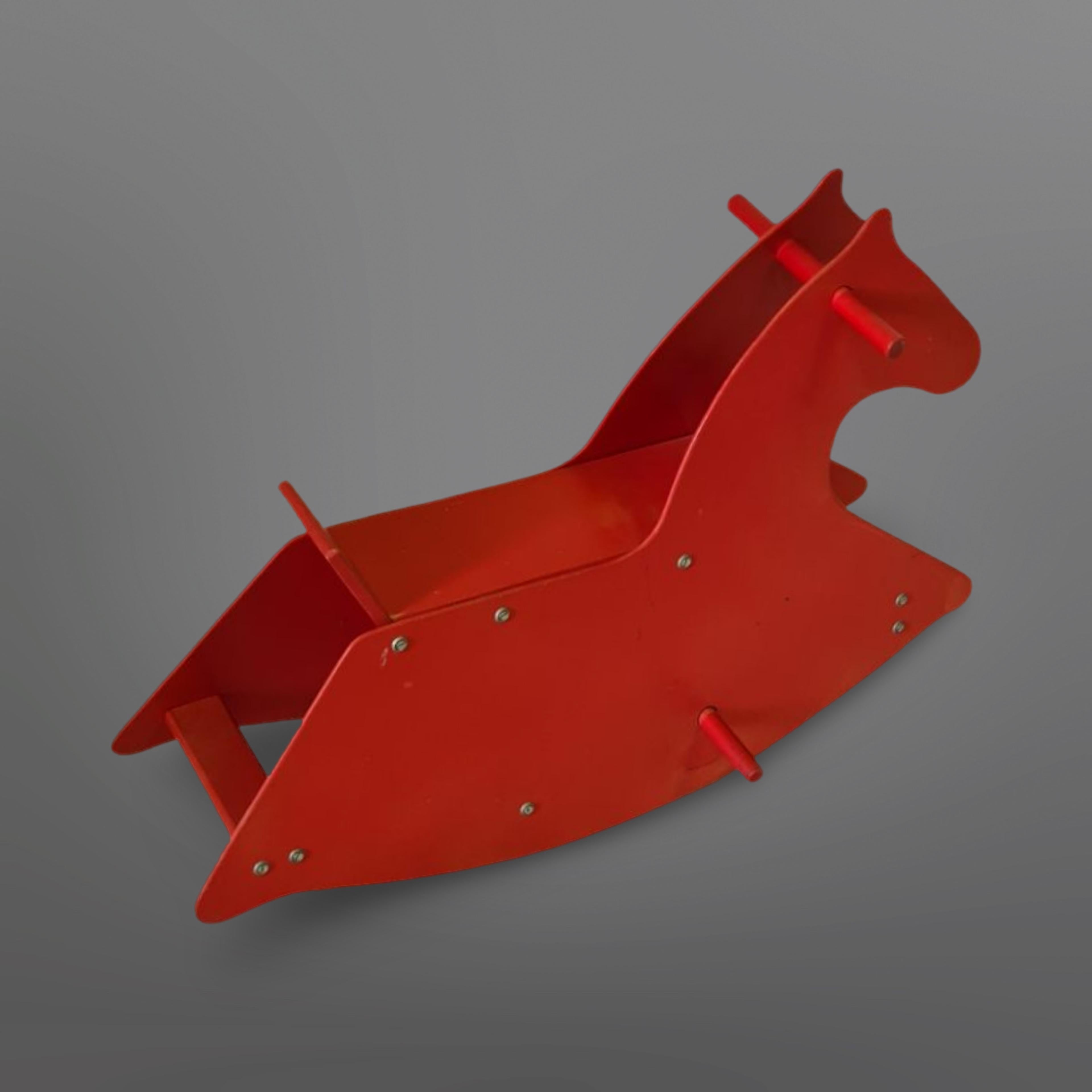 Bauhaus Constructivist plywood rocking horse, Switzerland 1960s For Sale