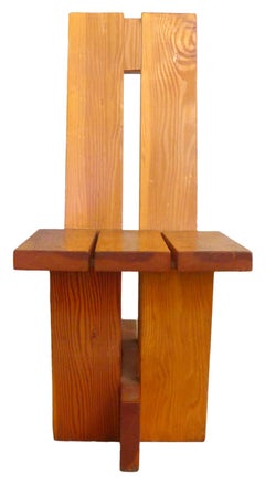 Constructivist Wood Side Chair