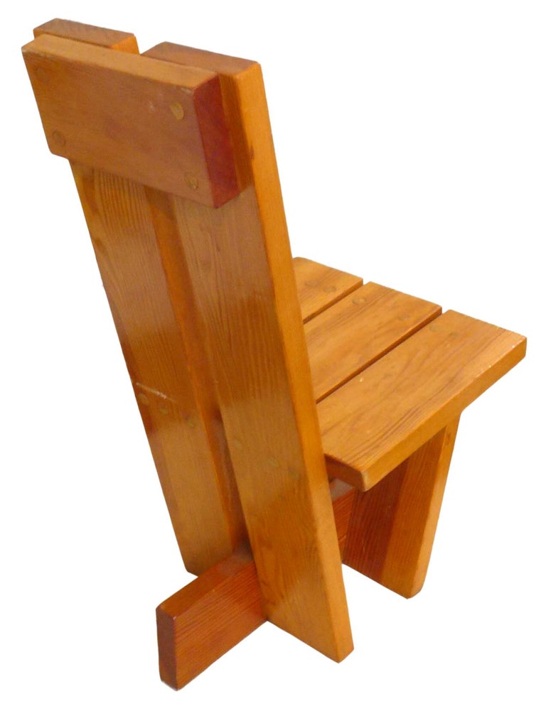 Modern Constructivist Wood Side Chair For Sale