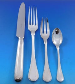 Consulat by Puiforcat France Silverplate Flatware Set Service 41 pcs Dinner
