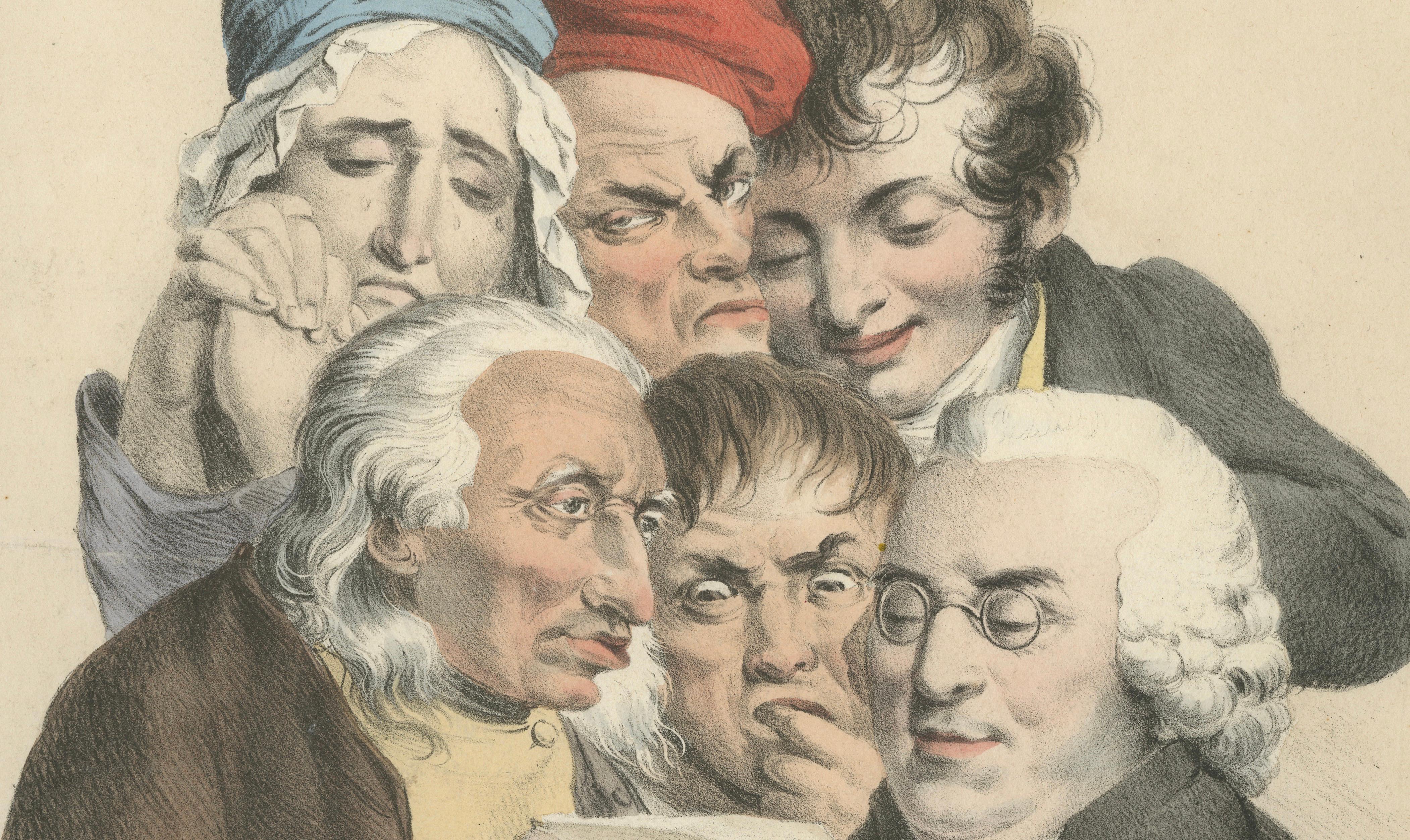 Consultation of Physicians Lithograph, Satirical Medical Scene, c.1823