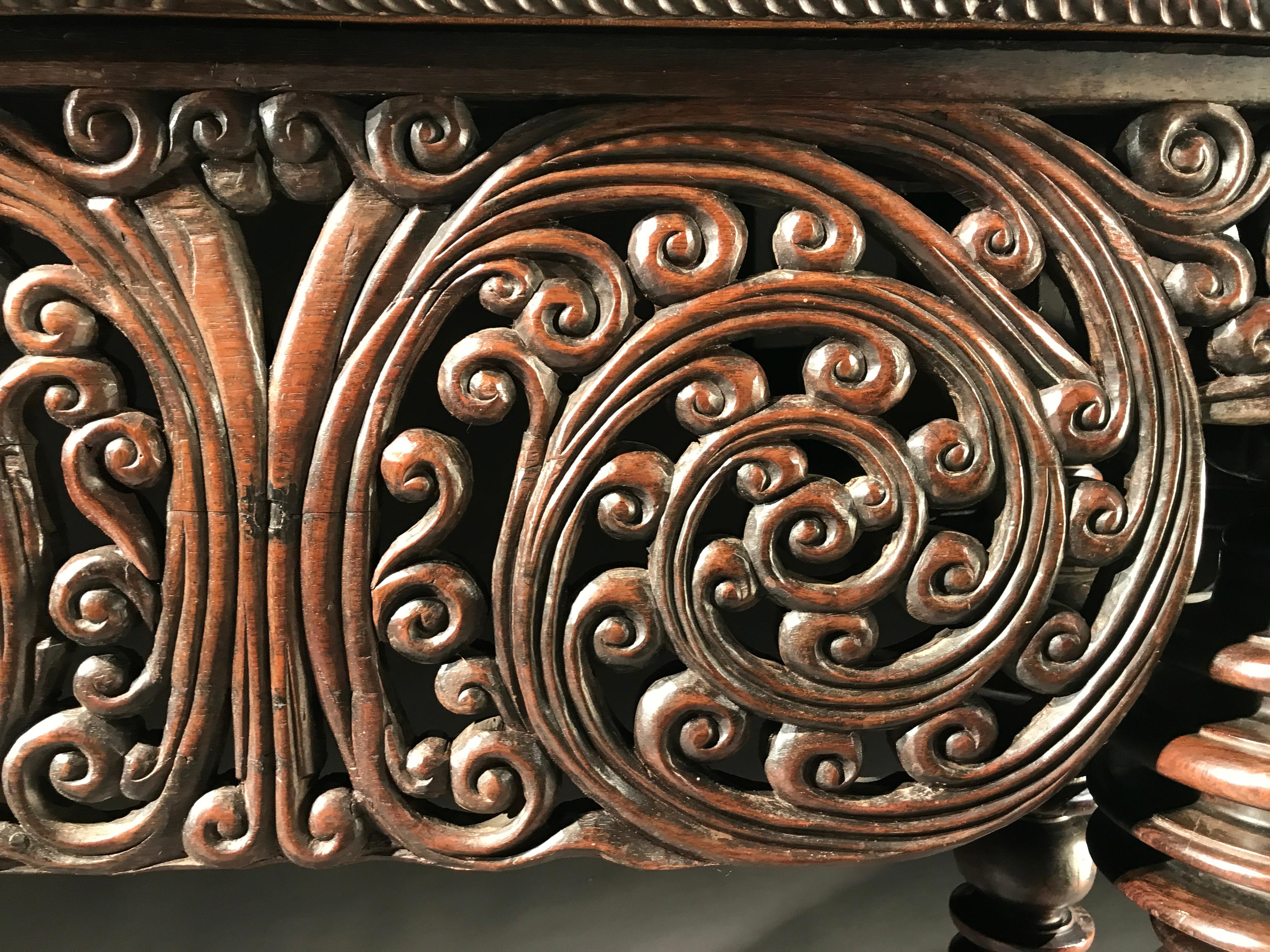 Cabinet Contador Stand original Bois de rose Vinhático Portuguese Brass Tremidos en vente 7