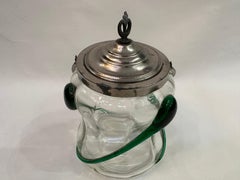 Contenitore per caramelle o biscotti in cristallo e Murano, 1940