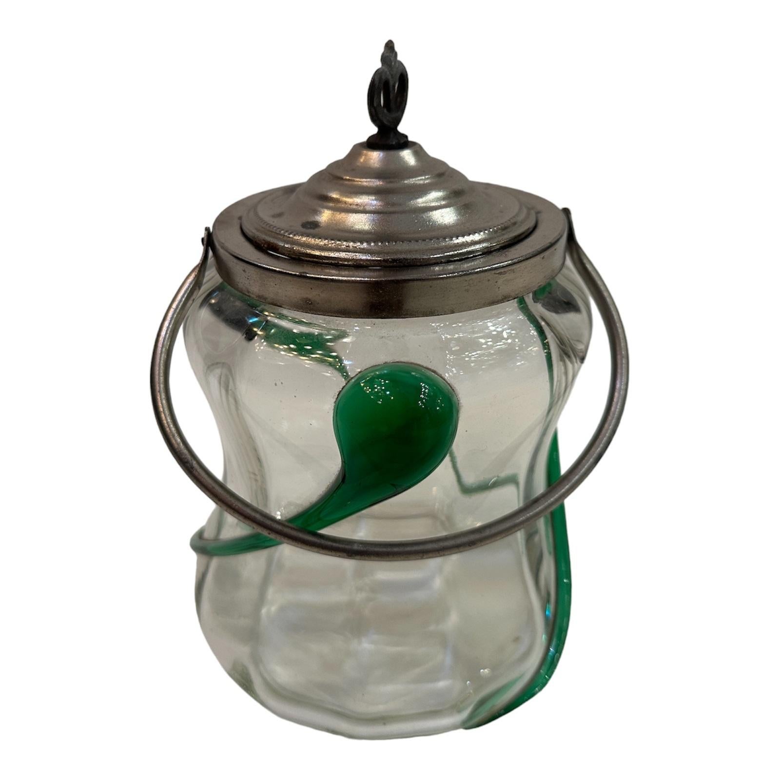 Container for candy or cookies in crystal and Murano, 1940 For Sale 1
