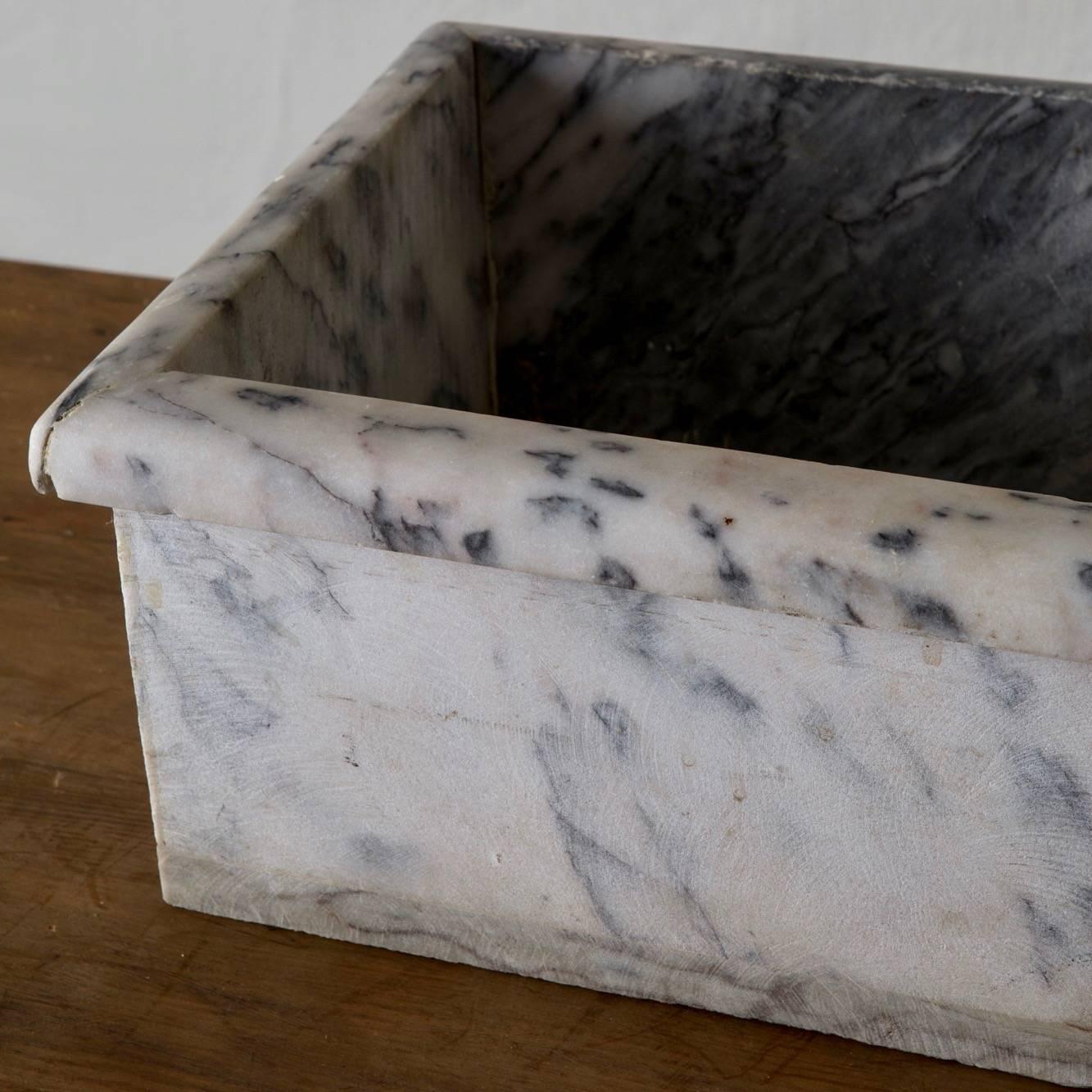 Container French Marble Gray and White, 20th Century, France 1