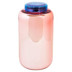Vase et boîte de récipient bleu rose haut de gamme de Pulpo