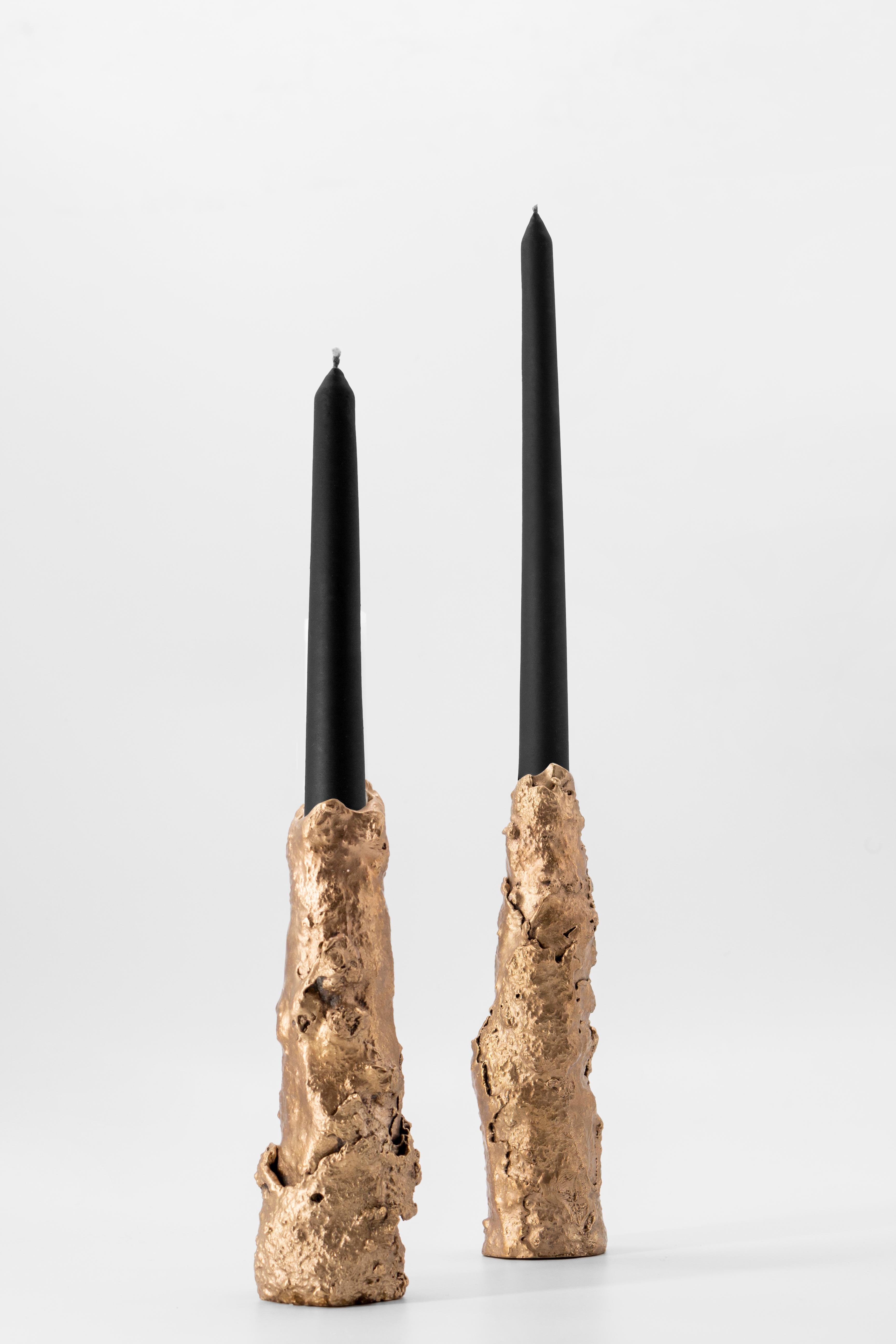 Forma Fluida-Kerzenhalter aus Bronze (Italienisch) im Angebot