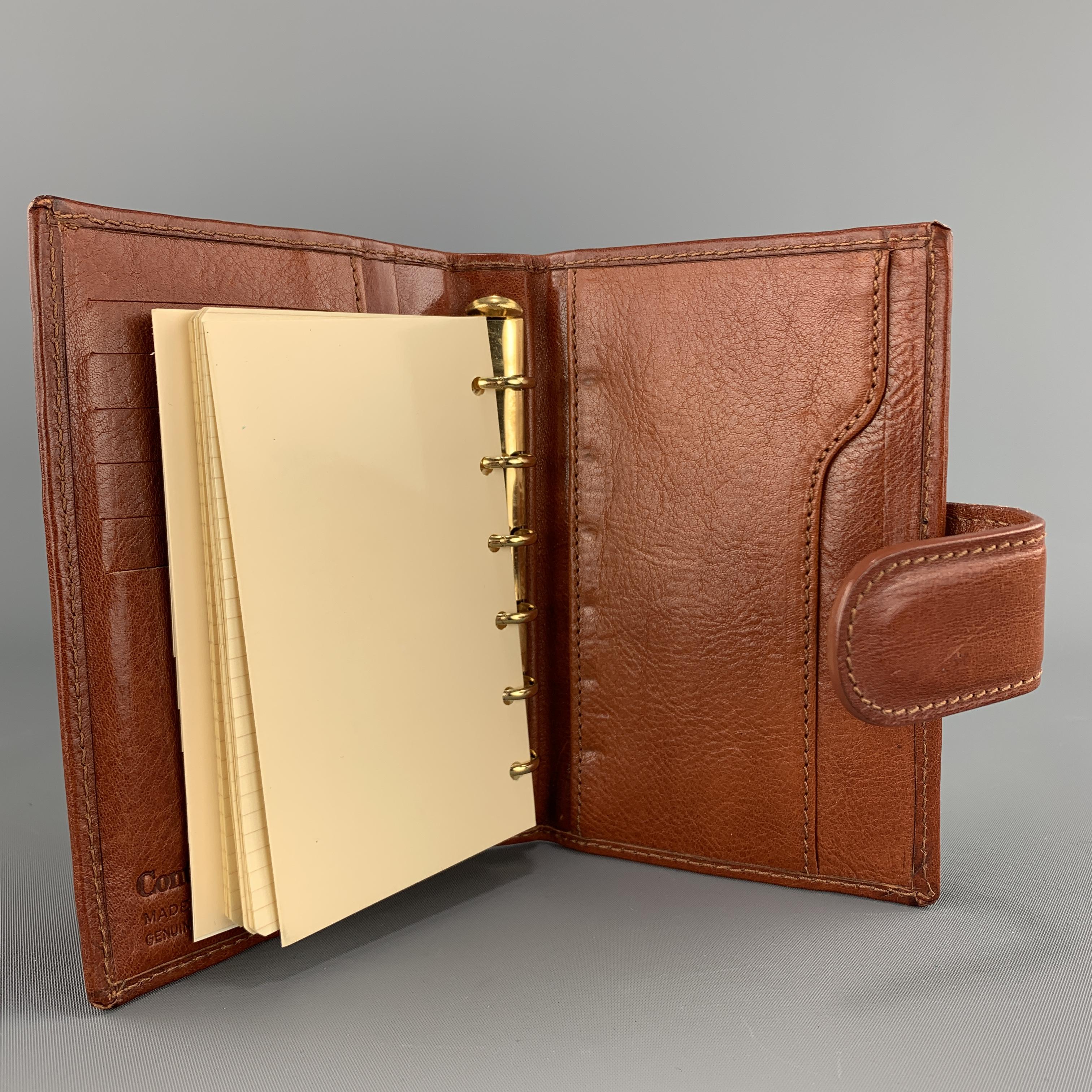 CONTE MAX Tan Leather Phone Contacts Book In Good Condition In San Francisco, CA