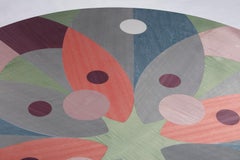 Archie table, in walnut and colored steel, by Serena Confalonieri for Medulum