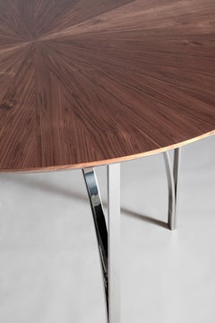 Archie table, in canaletto walnut and steel, by Serena Confalonieri for Medulum