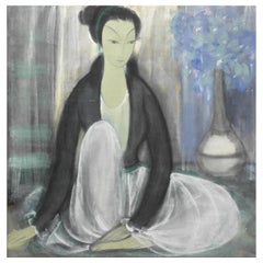 Contemplation, After Ming Dynasty Style Painting, Chinese Export