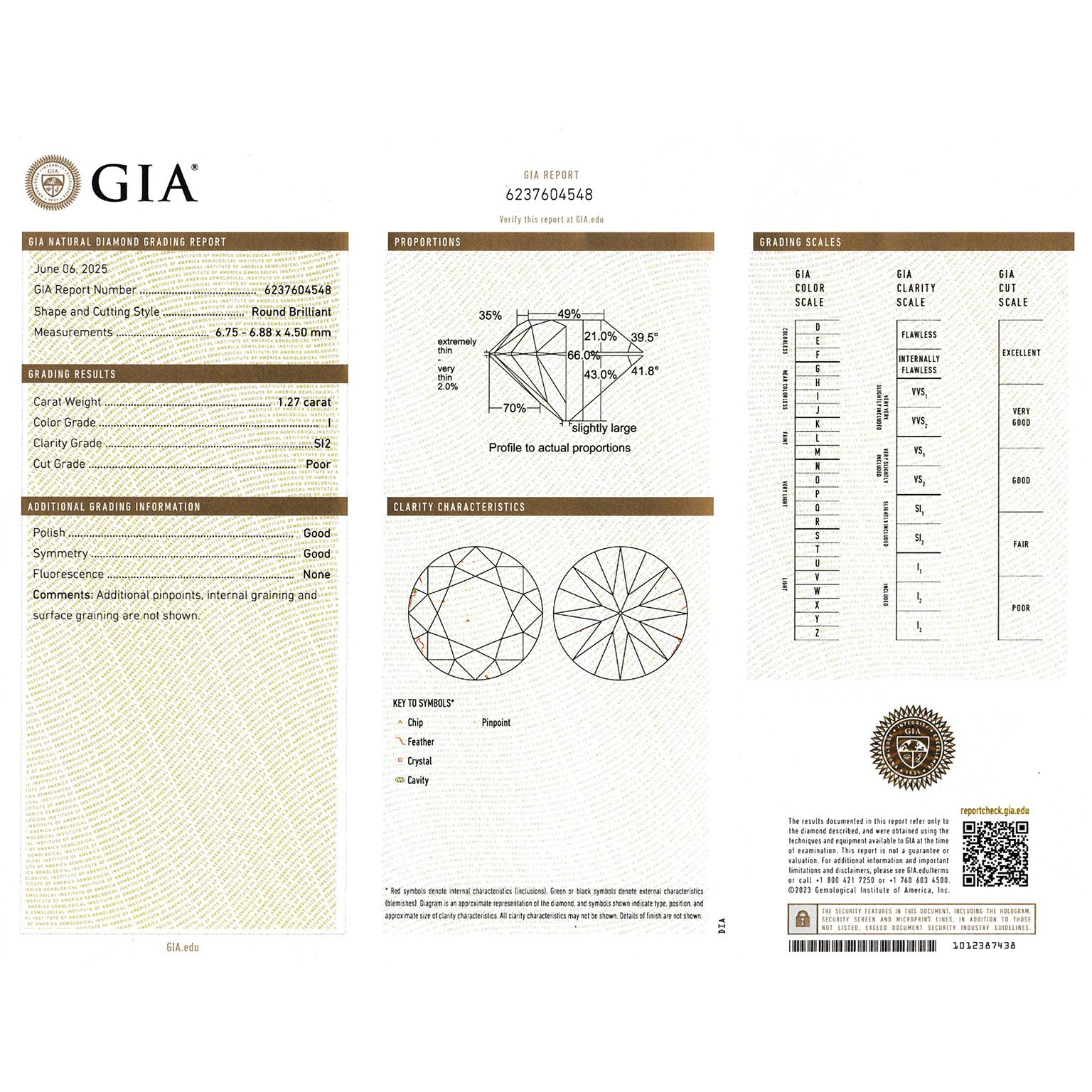 Contempo Sechziger Jahre Verlobungsring GIA im Angebot 3