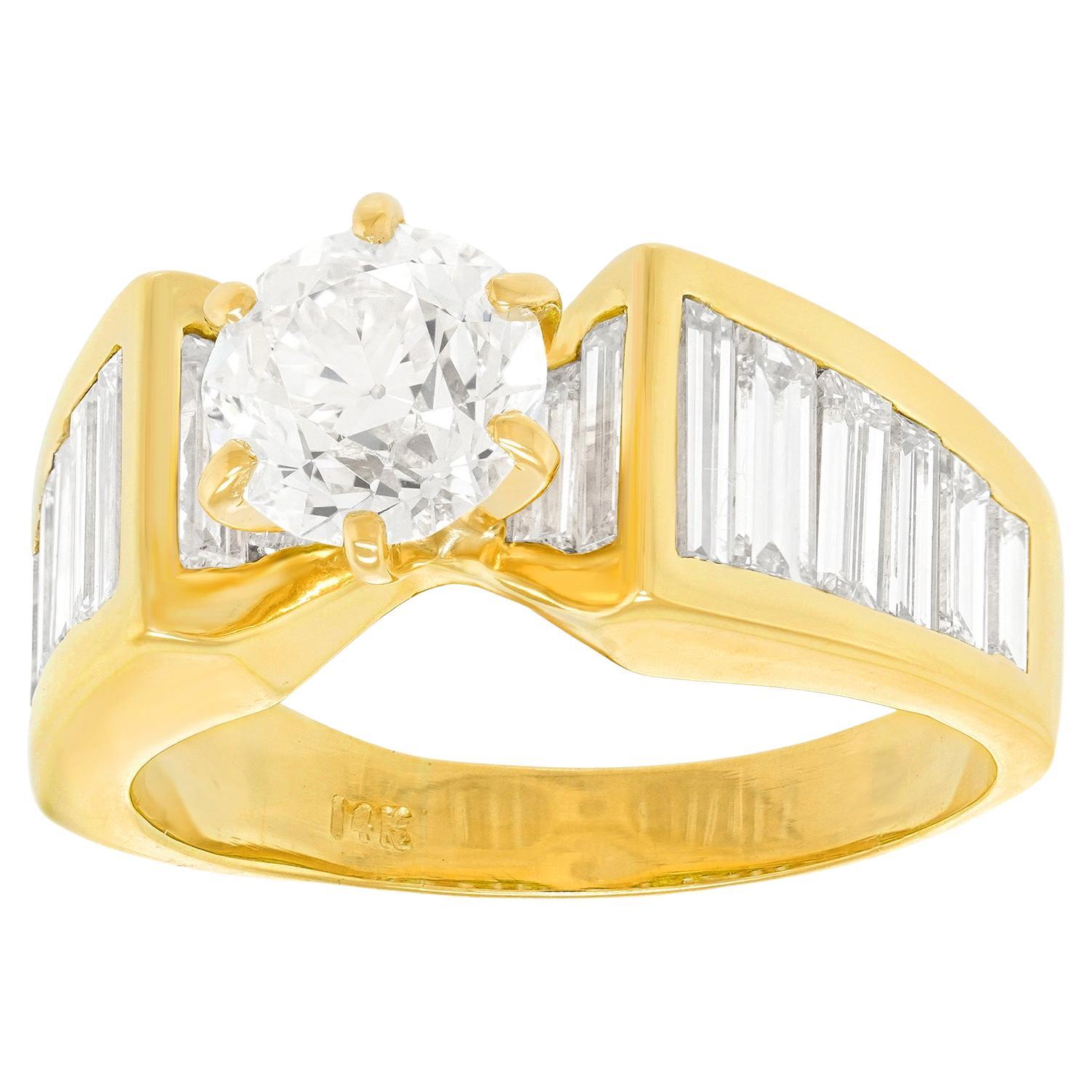 Contempo Sechziger Jahre Verlobungsring GIA