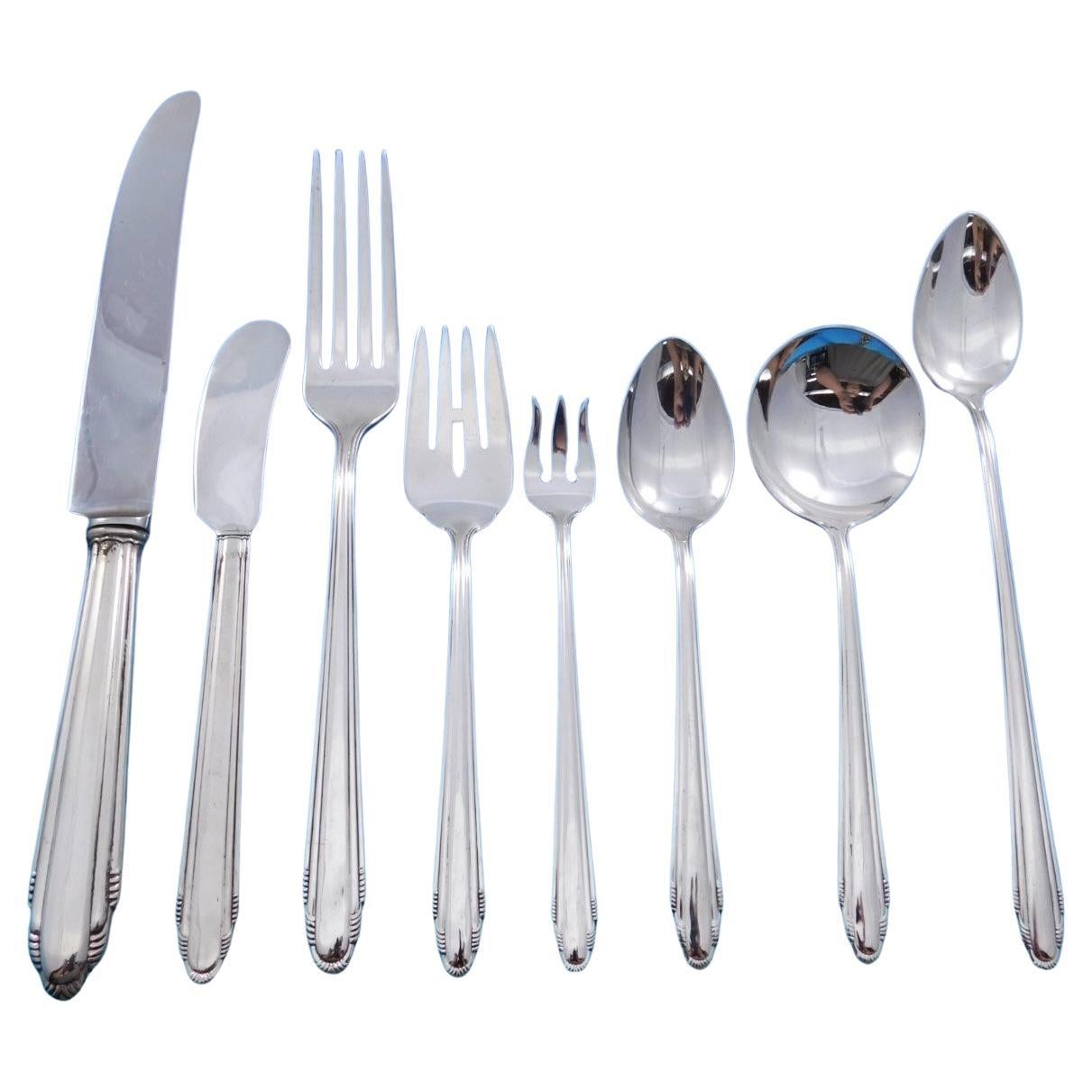 Contempora by D&H Juego de cubiertos de plata de ley 12 servicios 103 uds. Cena Art Déco en venta