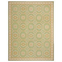 Handgewebter Flachgewebe-Teppich mit Gobelinstickereien 2,05 m x 3,05 m, handgewebt