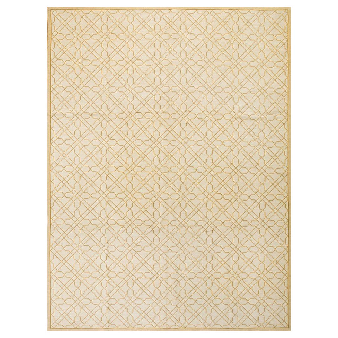 Tapis tissé à la main à l'aiguille plat 9' 0""" x 12' 0""