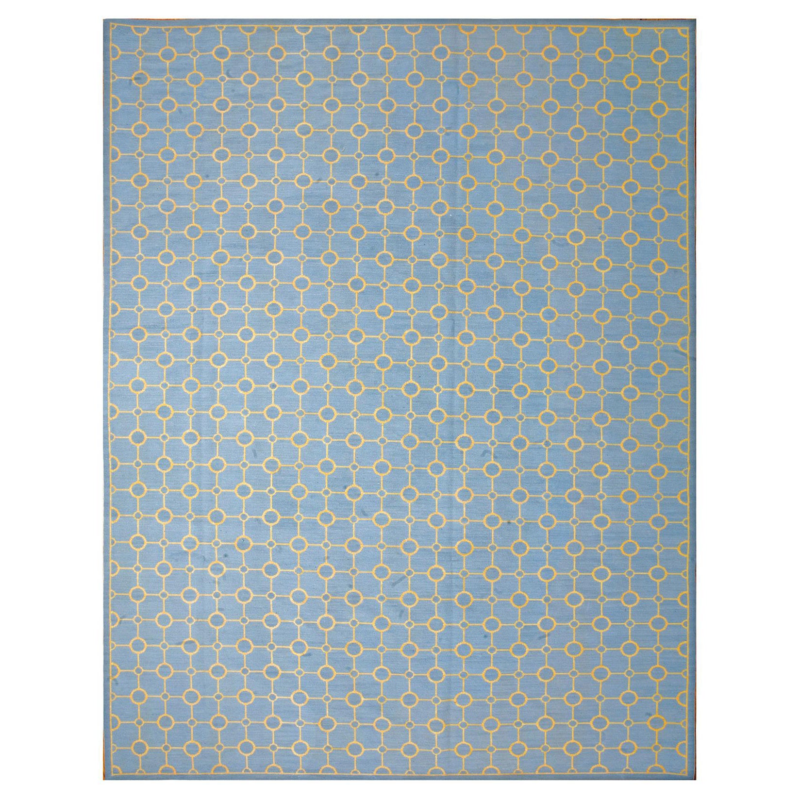 Flachgewebter Teppich mit Gobelinstickereien 2,05 m x 3,05 m