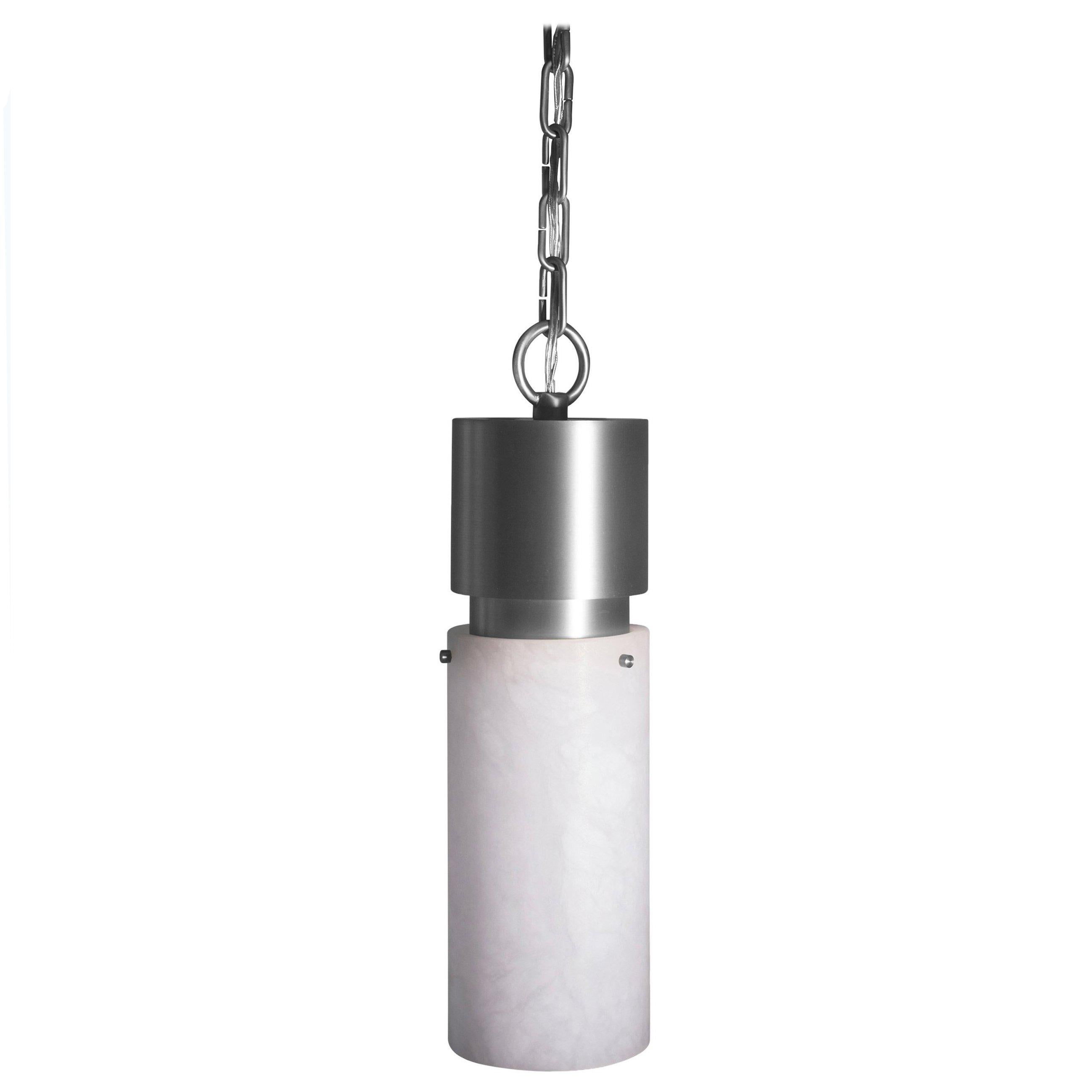 Contemporary Zona Pendant 000 in Alabaster by Orphan Work For Sale
