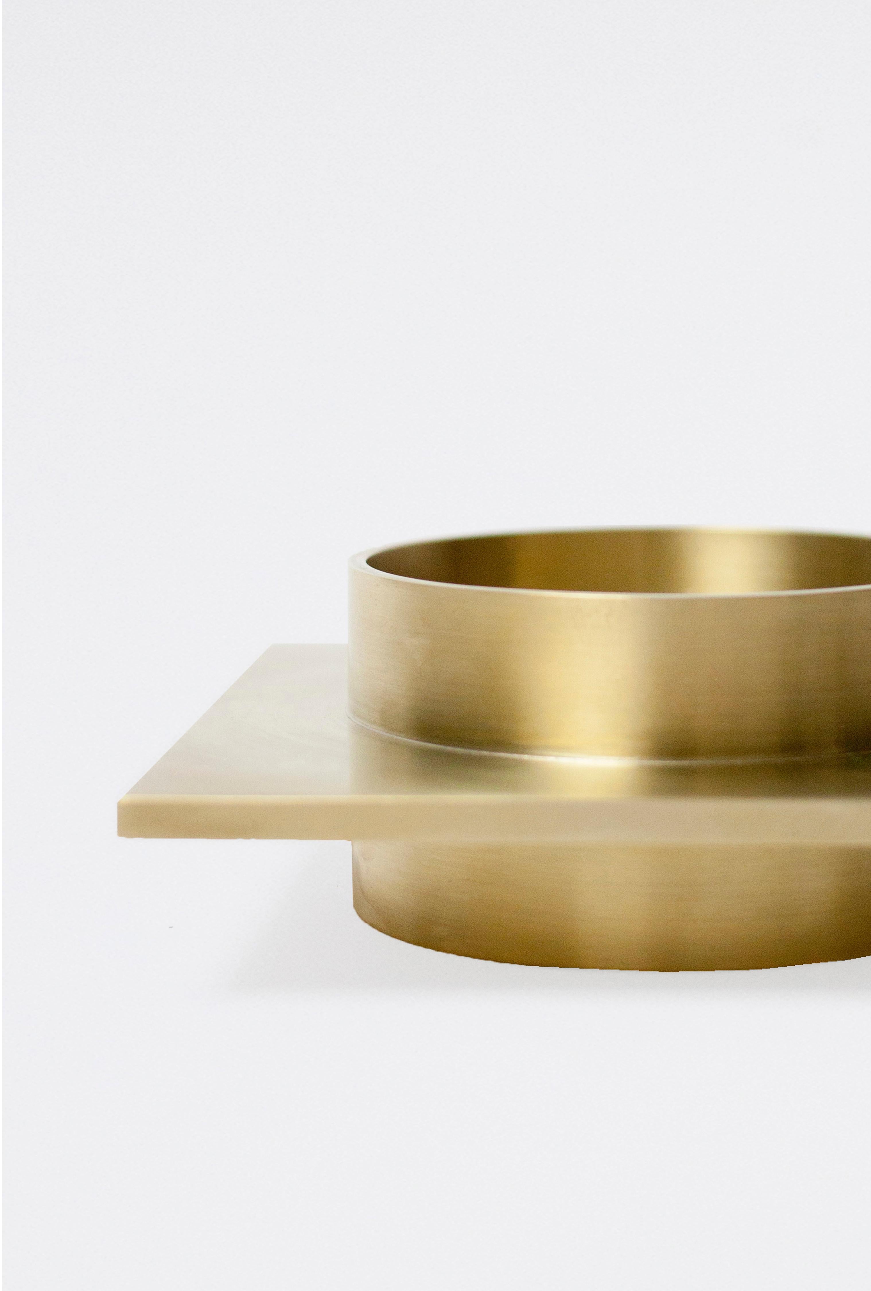 Post-Modern Contemporary 001 Dish in Brass by Orphan Work For Sale