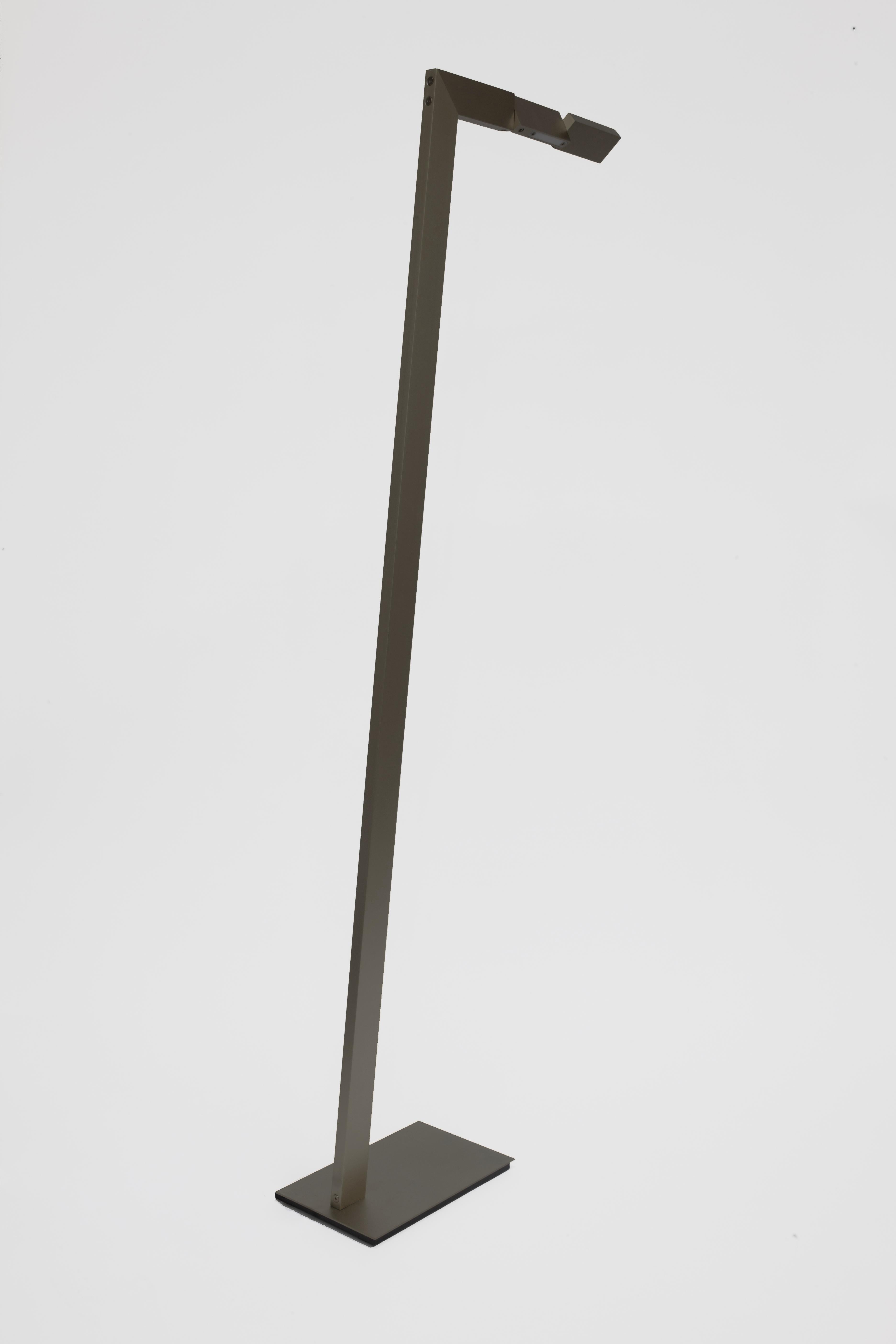 Orphan Work 001 Floor Lamp
Shown in blackened brass
Measures: 47 1/2”H x 17”W x 6 7/8”D
Available in blackened steel and brushed brass
Includes LED bulb
Rotating directional light source

Orphan Work is designed to complement in the heart of Soho,