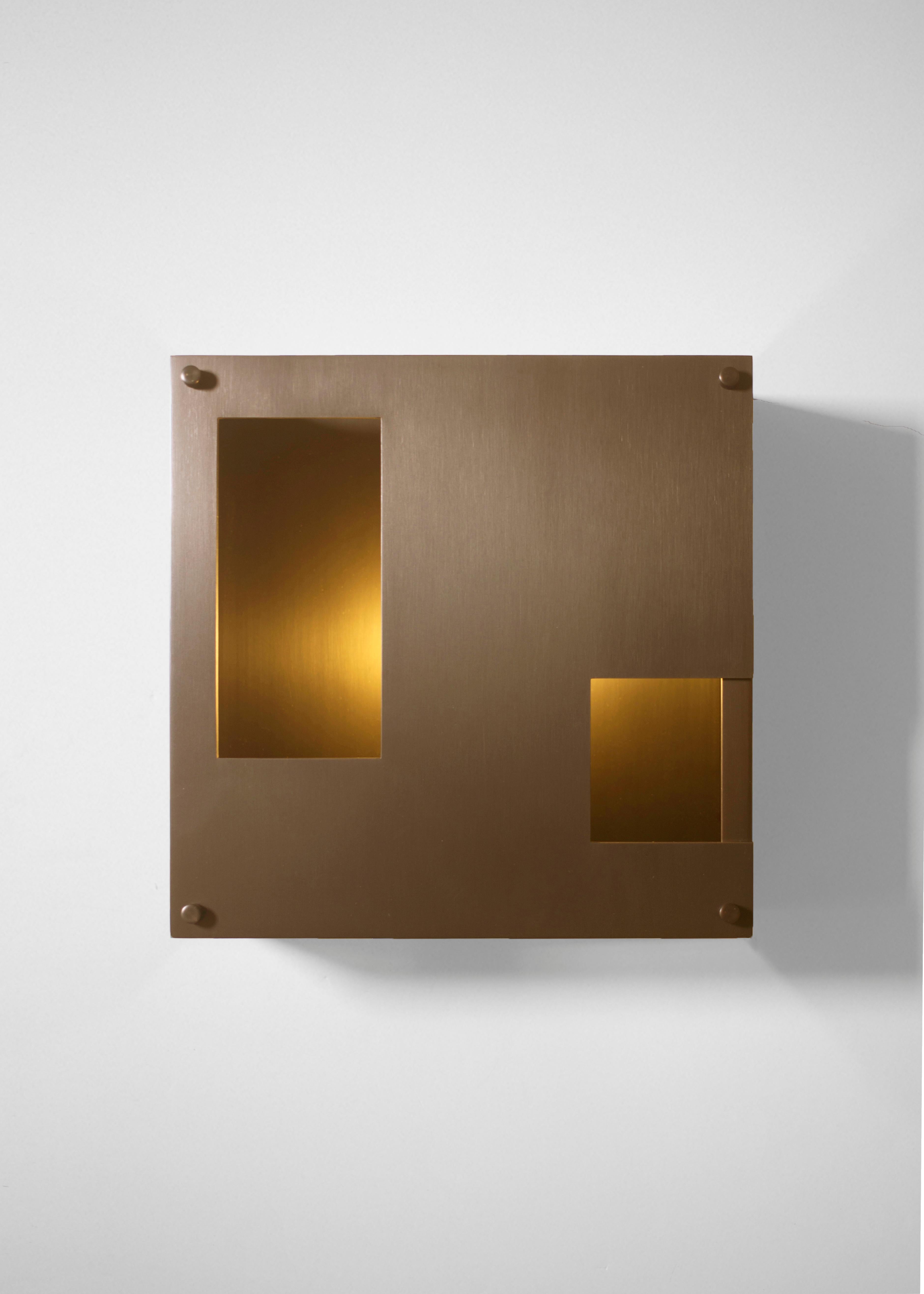 Italian Contemporary 001 Sconce in Brass by Orphan Work, 2018 For Sale