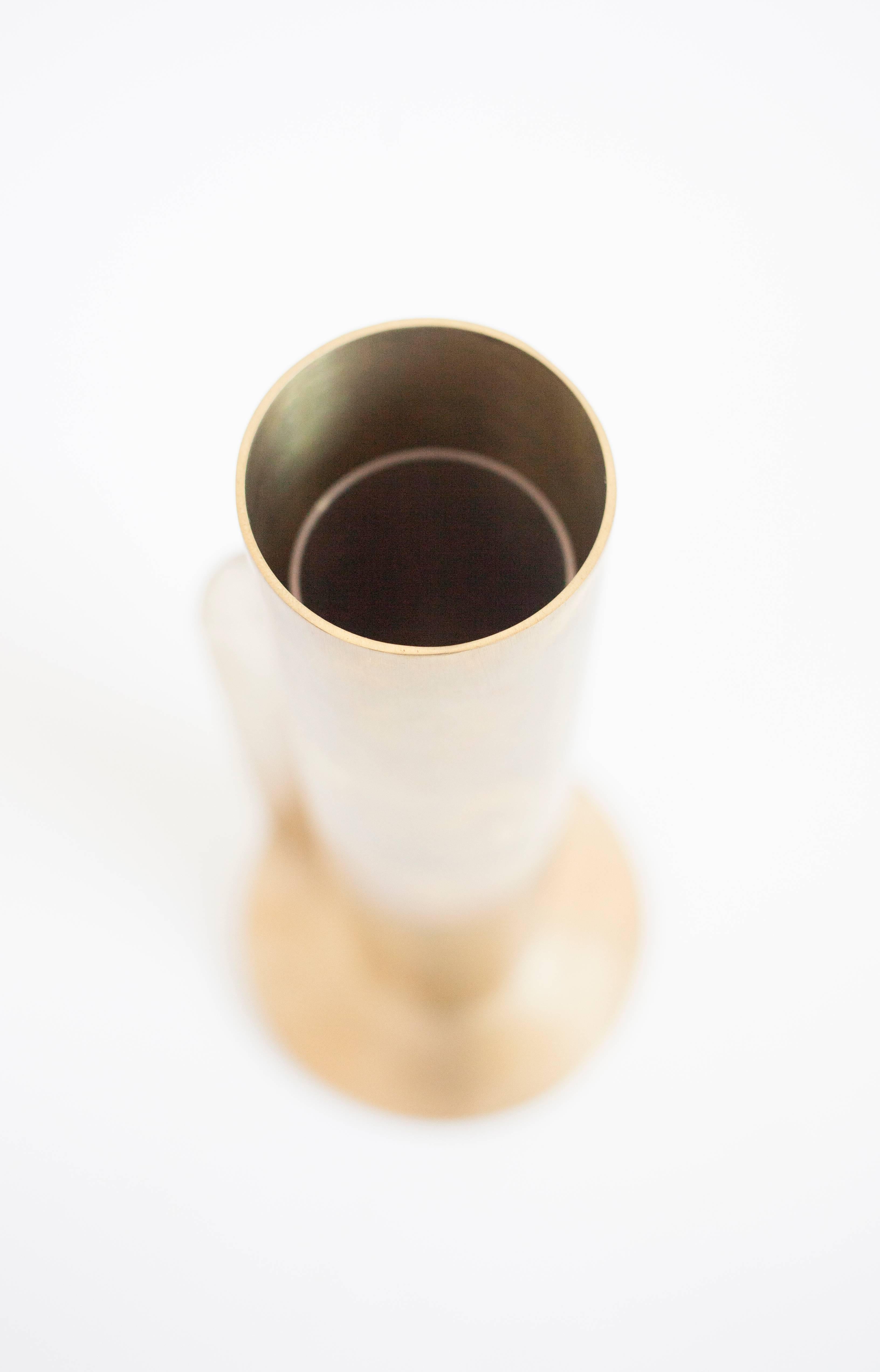 Contemporary 001 Vase in Brass by Orphan Work For Sale 1