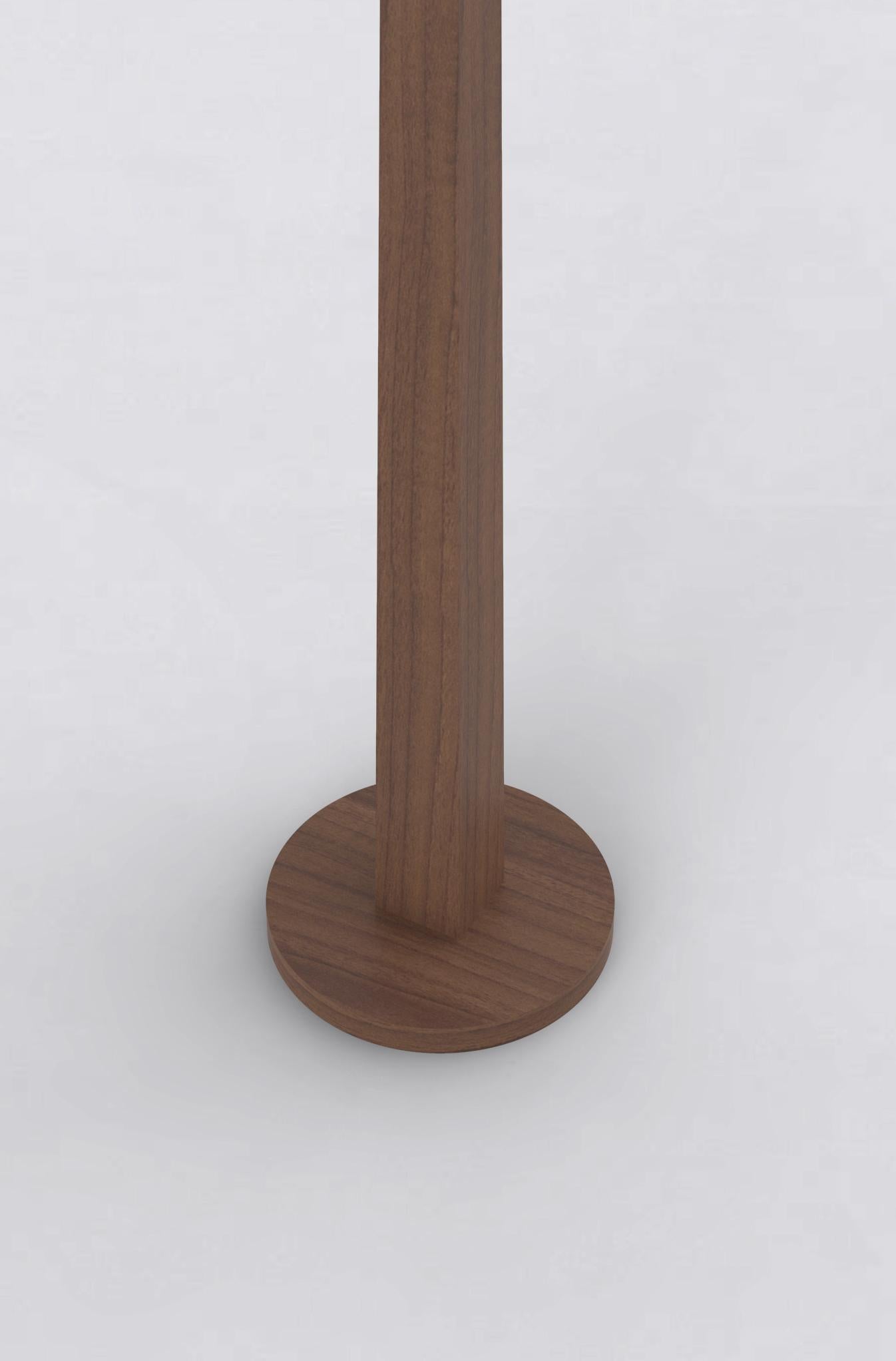 Minimalist Contemporary Forno Floor Lamp 002 in Walnut by Orphan Work For Sale