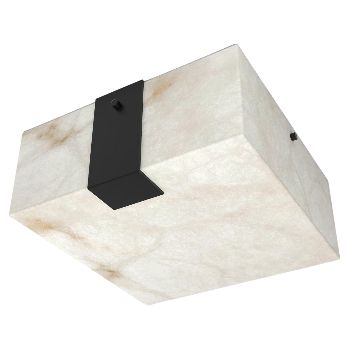Contemporary Ponti Flush Mount 002A-1C in Alabaster by Orphan Work For Sale