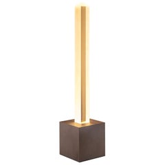 Contemporary 01°28”S Floor Lamp, Matte Acrylic & Aluminum, by Yonathan Moore