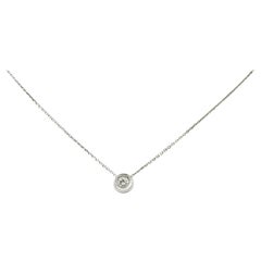 Contemporary 0.25 Carat Diamond Solitaire 14 Karat White Gold Necklace