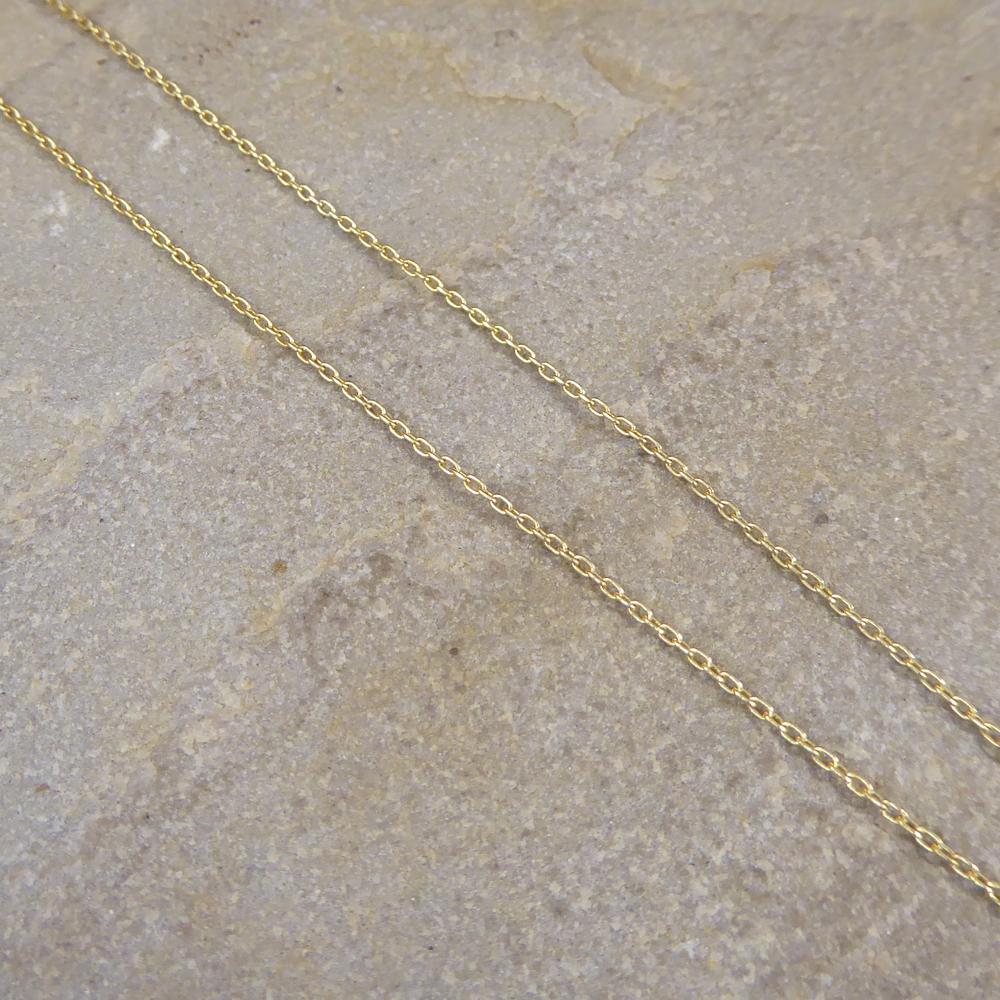 Round Cut Contemporary 0.25 Carat Diamond Stud Pendant on 9 Carat Yellow Gold Chain